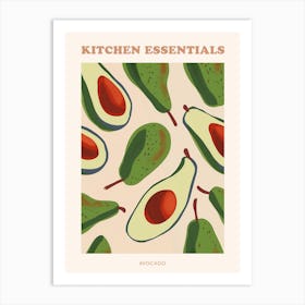 Avocado Pattern Illustration Poster 4 Art Print