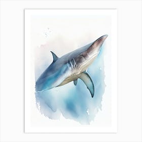 Spinner Shark Watercolour Art Print