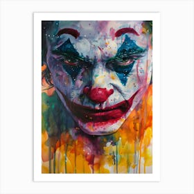 Joker Portrait Watercolor Art Print