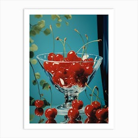 Cherries Retro Photography Style 3 Art Print