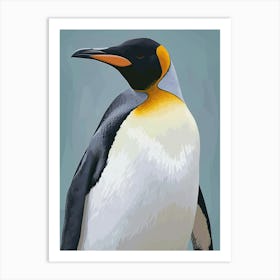 Emperor Penguin Stewart Island Ulva Island Minimalist Illustration 1 Art Print