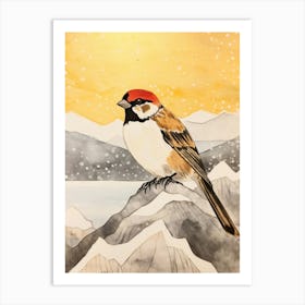 Bird Illustration Sparrow 3 Art Print