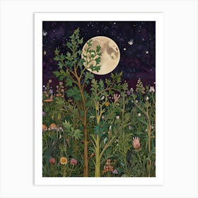 William Morris Full Moon In The Meadow Art Print