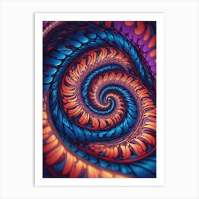 Abstract Fractal Spiral Art Print