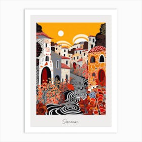 Poster Of Siracusa, Italy, Illustration In The Style Of Pop Art 2 Art Print