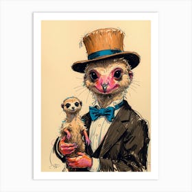 Meerkats 1 Art Print