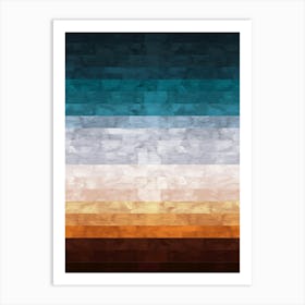 Expressionist and geometric watercolor 2 Art Print