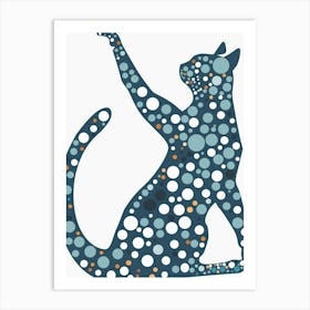 Cat With Dots Art Print