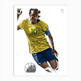 Marta Dribbling Art Print