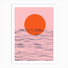 Sunset Over The Ocean 3 Art Print