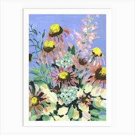 Echinacea Blue Sky Art Print