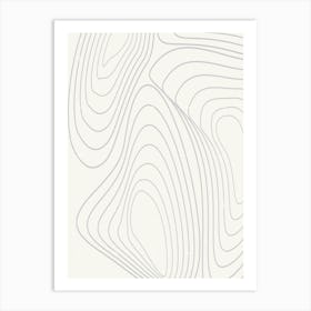 Abstract Wavy Lines 1 Art Print
