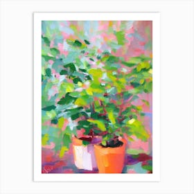 Swiss Cheese Plant Impressionist Painting Art Print