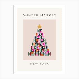 Winter Market | 01 – Colorful Christmas Tree Art Print