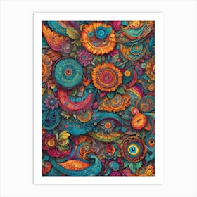 Colorful Psychedelic Painting 1 Art Print