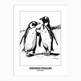 Penguin Socializing Poster 2 Art Print