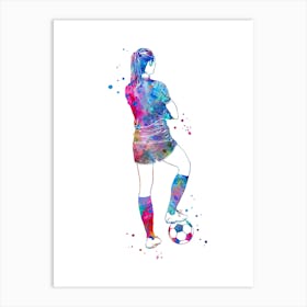 Female Soccer Player 3 Art Print
