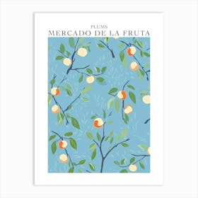 Mercado De La Fruta Plums Illustration 2 Poster Art Print