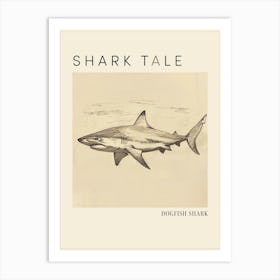 Dogfish Shark Vintage Illustration 2 Poster Art Print