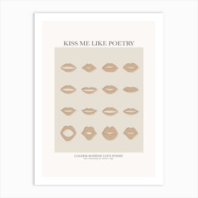 Kiss Me Like Poetry Art Print