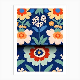 Floral Fabric Art Print