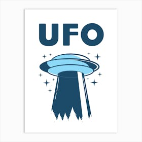 Cartoon UFO Art Print