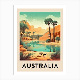 Vintage Travel Poster Australia Art Print