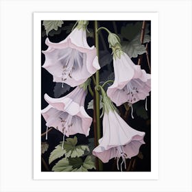 Flower Illustration Canterbury Bells 3 Art Print