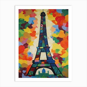 Eiffel Tower Paris France Henri Matisse Style 4 Art Print