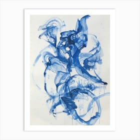 Abstract Blue Painting 6 Art Print