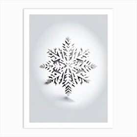 Snowfall, Snowflakes, Marker Art 2 Art Print