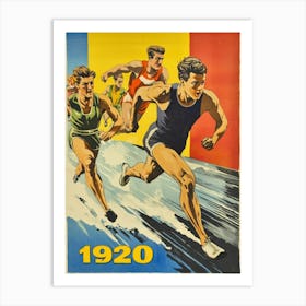 Aihrgdesign A Vintage Sports Poster For The 1920 Antwerp Olym 50f84b19 1740 411f Bf1e 9203f7684bd4 0 Art Print