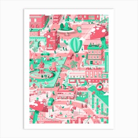 Pink City Art Print