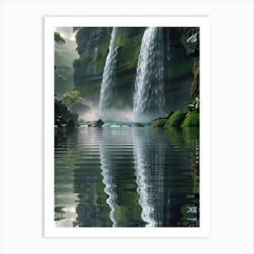 Waterfall In The Forest Art Print