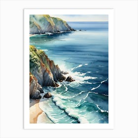 Cliffs Of California Art Print