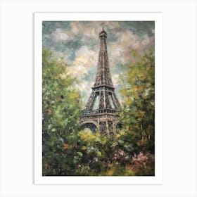 Eiffel Tower Paris France Pissarro Style 13 Art Print