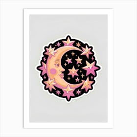 Moon And Stars 3 Art Print