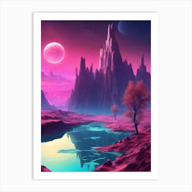 Pink Planet Art Print