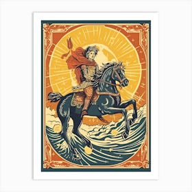 The Chariot Tarot Card, Vintage 2 Art Print