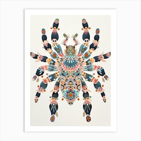 Colourful Insect Illustration Tarantula 8 Art Print