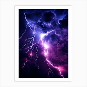 Lightning In The Sky 9 Art Print