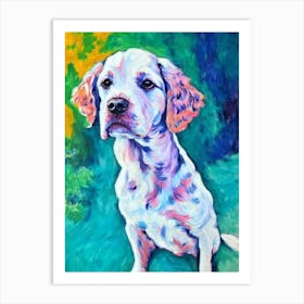 American Water Spaniel Fauvist Style Dog Art Print