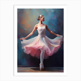 Ballerina With A Pink Dress Art Print