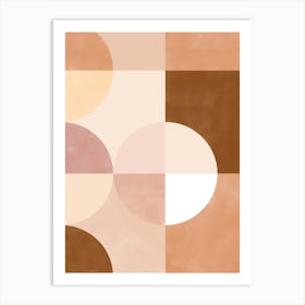 Pink Abstract Geometric Painting No.2 Art Print