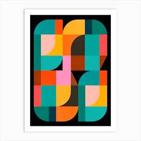 Geometric and colorful 5 Art Print