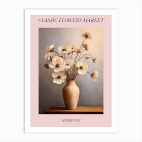 Classic Flowers Market Anemone Floral Poster 2 Art Print