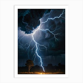 Lightning In The Sky 6 Art Print