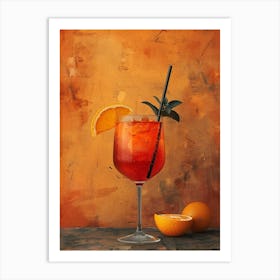 Aperitif On A Wooden Table Art Print