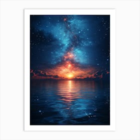 Milky Over The Ocean Art Print