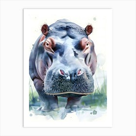 Hippo Art Print